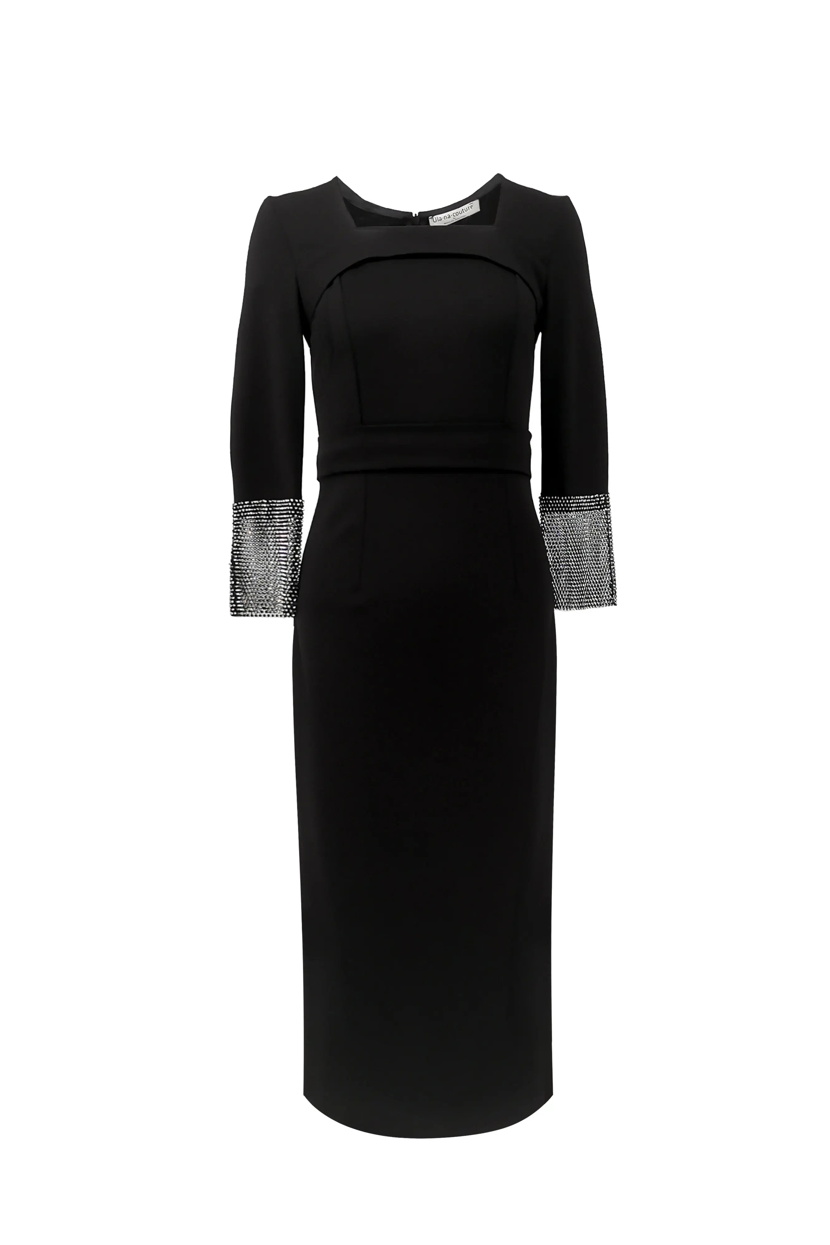 High end exquisite black dress winter 2024 new women's clothing temperament French formal dress long skirt ULA